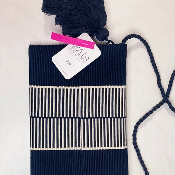 NEW Handwoven Textile Black and White Woven Purse NWT - Picture 8 of 11